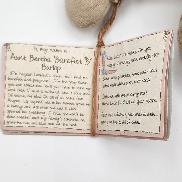 Vintage Little Lops by Our Secret, Ltd. 1st Edition 1996 Bunny Rabbit with Baby - Picture 10 of 12